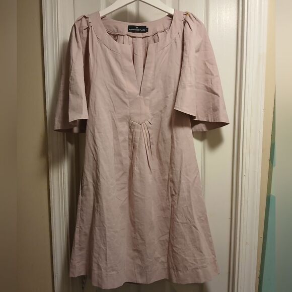 Pomander PLACE MAUVE TUNIC V-neck A-line Sundress SZ.S/M - Picture 1 of 5